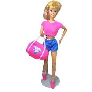 1989 Vintage All Stars Barbie "Aerobics Star to Party SuperStar" #9099 R…